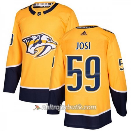 Män Ishockey Nashville Predators Tröja Roman Josi 59 Adidas 2017-2018 Guld Authentic